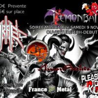 affiche DemonTool + AMON-SETHIS + ARAE + Pleasure To Kill @ Outarville (45)