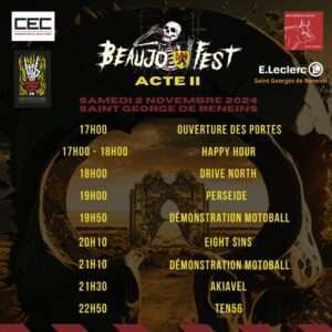 affiche Beaujo'Fest - Ten56 + Eight Sins + Akiavel+ ... @ Saint-Georges-de-Reneins (69)